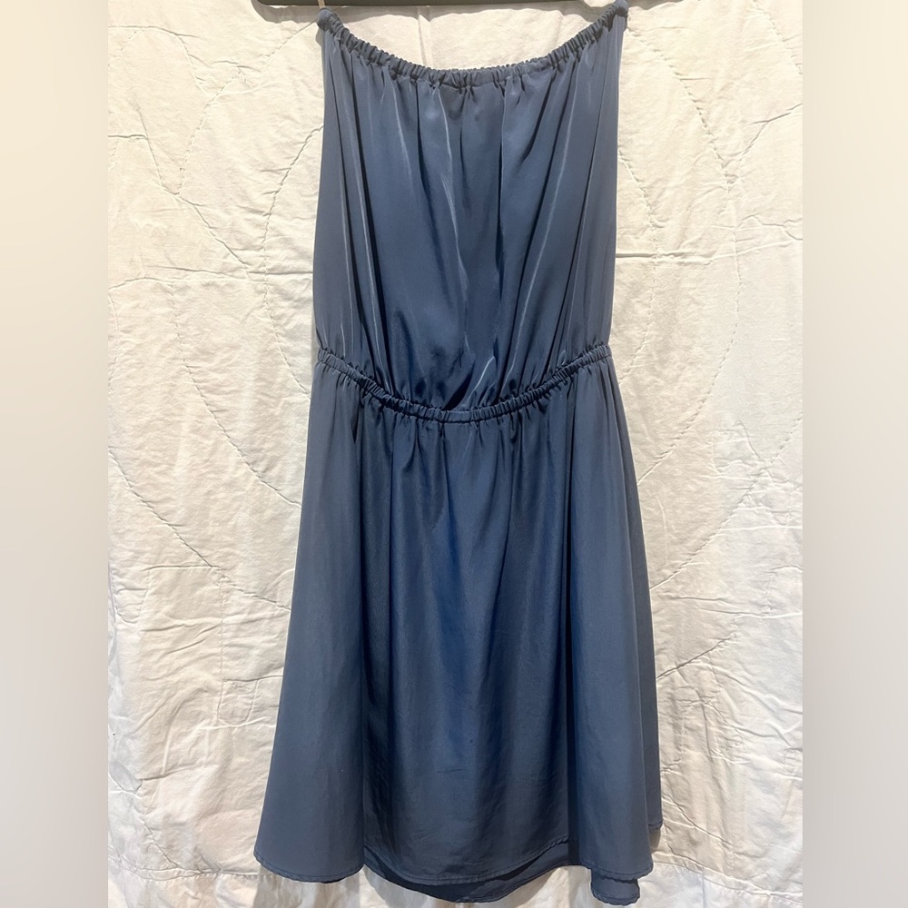 ZOA Blue Strapless 100% Polyester Dress Size: Medium - Picture 7 of 15